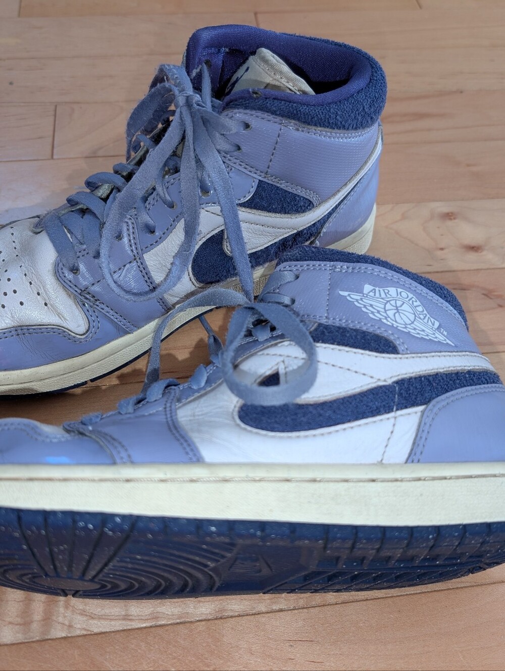 Jordan Women’s Mid-Top Sneakers in Lavender and Cream
